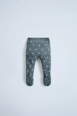 Niños ZARA 0 - 6 Meses·Punto|0 - 6 Meses·Leggings / Polainas<POLAINA PUNTO TOPOS