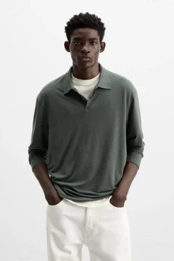 Sale POLO CON LINO Hombre Polos