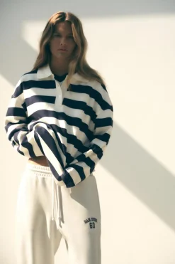 Sale POLO HEAVY COTTON RAYAS Mujer Camisetas