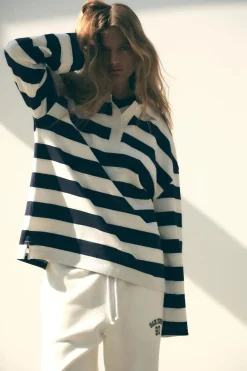 Sale POLO HEAVY COTTON RAYAS Mujer Camisetas