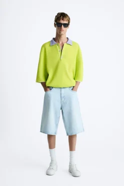 Fashion POLO OVERSIZE CONTRASTE Hombre Jerséis / Chaquetas|Polos