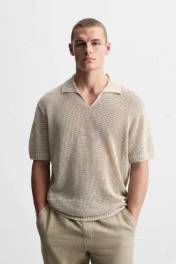 Clearance POLO PUNTO CALADOS Hombre Jerséis / Chaquetas|Polos