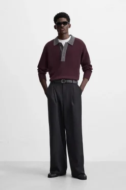 New POLO PUNTO CON VISCOSA Hombre Jerséis / Chaquetas|Polos