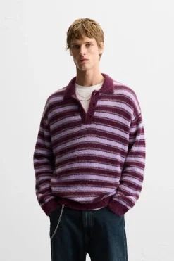 Clearance POLO PUNTO EFECTO PELO Hombre Jerséis / Chaquetas|Polos