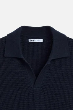 Fashion POLO PUNTO ESTRUCTURA CUADRILLÉ Hombre Jerséis / Chaquetas|Polos