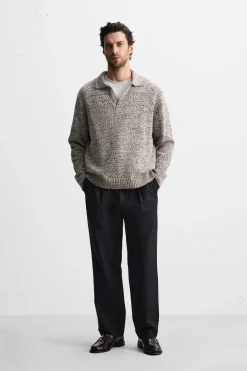 Online POLO PUNTO ESTRUCTURA TEXTURA Hombre Jerséis / Chaquetas|Polos