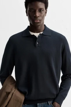 Hot POLO PUNTO LANA MERINO Hombre Jerséis / Chaquetas|Polos