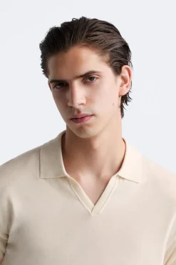 New POLO PUNTO MEZCLA LYOCELL Hombre Jerséis / Chaquetas|Polos