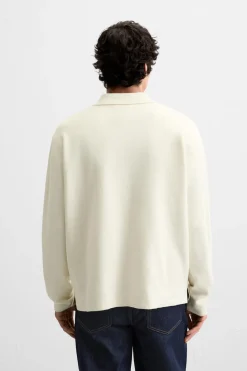 Hot POLO PUNTO MEZCLA VISCOSA Hombre Jerséis / Chaquetas|Polos