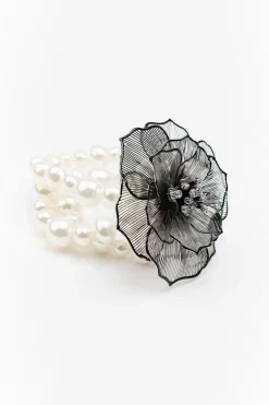 Discount PULSERA PERLAS FLOR BRILLOS Mujer Accesorios / Bisuteria