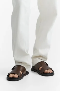 Best Sandalia Cruzada Hebilla Hombre Zapatos