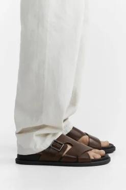 Best Sandalia Cruzada Hebilla Hombre Zapatos