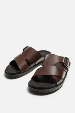 Best Sandalia Cruzada Hebilla Hombre Zapatos