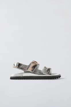 Niños ZARA 6 - 14 Años·Zapatos<SANDALIA METALIZADA