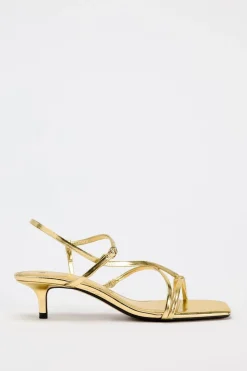 Hot SANDALIA METALIZADA KITTEN Mujer Zapatos