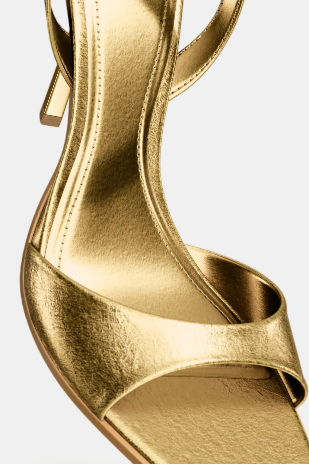 Fashion SANDALIA METALIZADA TACÓN PULSERA Mujer Zapatos