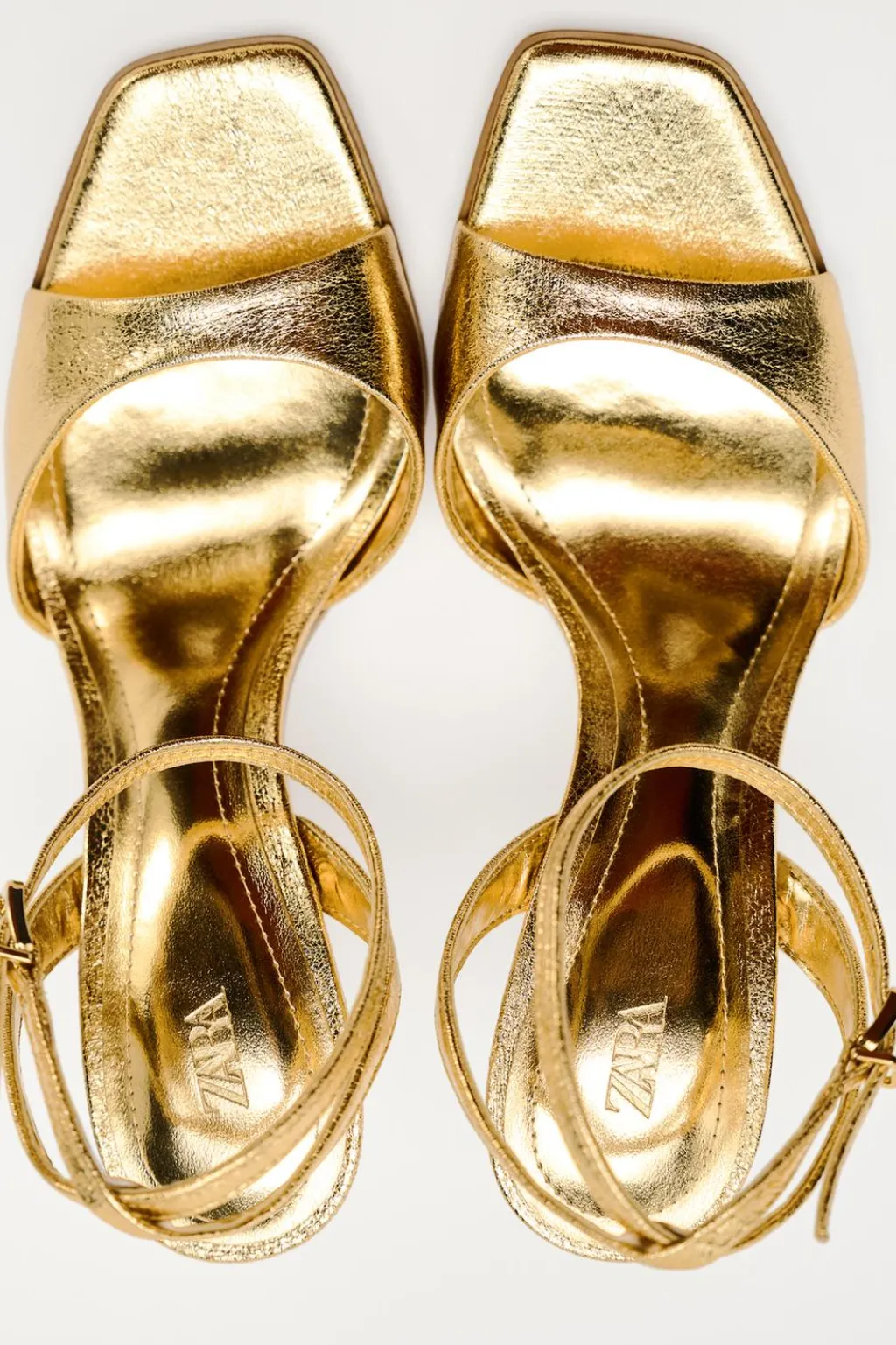 Fashion SANDALIA METALIZADA TACÓN PULSERA Mujer Zapatos