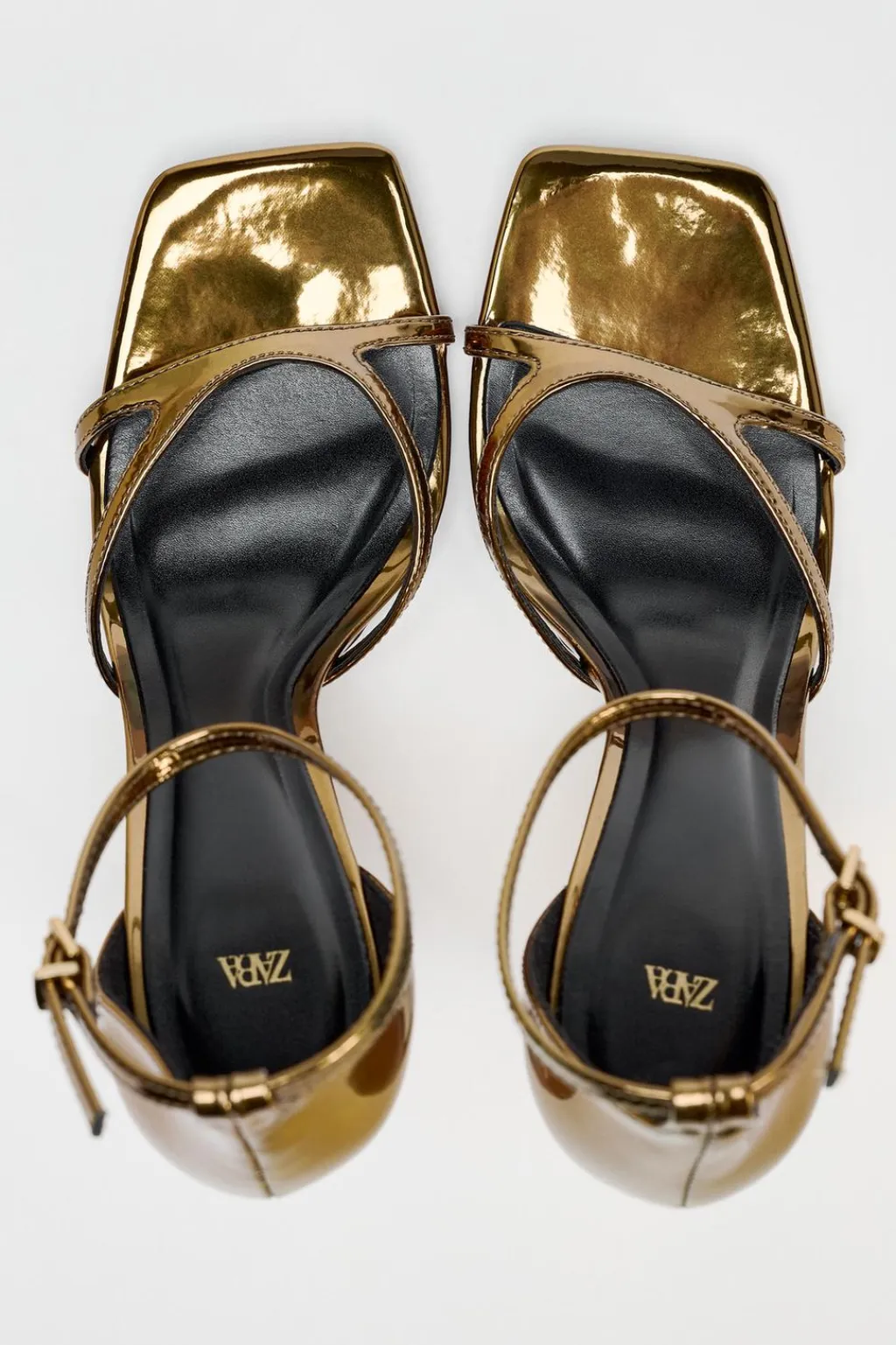 Fashion SANDALIA METALIZADA TACÓN OVALADO Mujer Zapatos