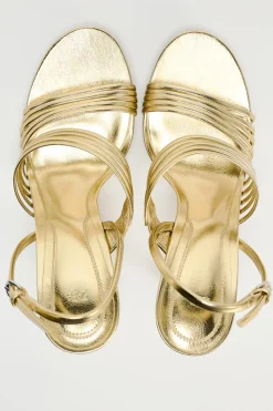 Outlet SANDALIA METALIZADA TIRAS Mujer Zapatos