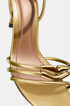 Hot SANDALIA METALIZADA TIRAS Mujer Zapatos