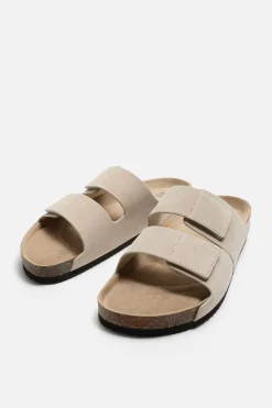 Fashion SANDALIA PIEL DOBLE TIRA Hombre Zapatos