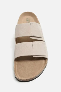 Fashion SANDALIA PIEL DOBLE TIRA Hombre Zapatos