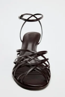 Clearance SANDALIA PIEL TIRAS CRUZADAS Mujer Zapatos