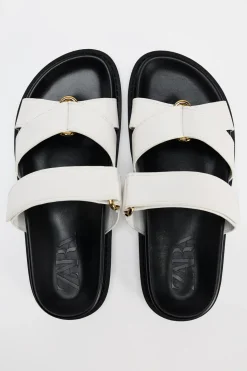 New SANDALIA PLANA CONTRASTES Mujer Zapatos