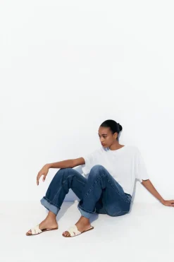 New SANDALIA PLANA CRUZADA Mujer Zapatos