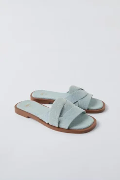 Niños ZARA 6 - 14 Años·Zapatos<SANDALIA PLANA DENIM