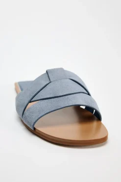 Clearance SANDALIA PLANA PIEL CRUZADA Mujer Zapatos