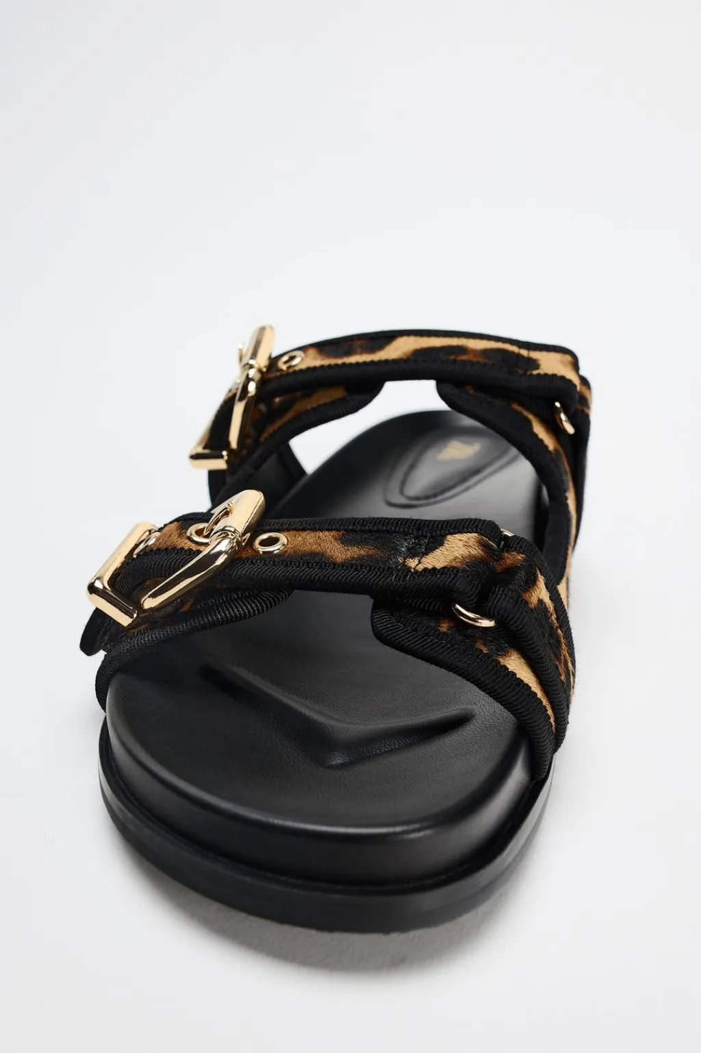 Clearance SANDALIA PLANA PIEL ESTAMPADO ANIMAL Mujer Zapatos