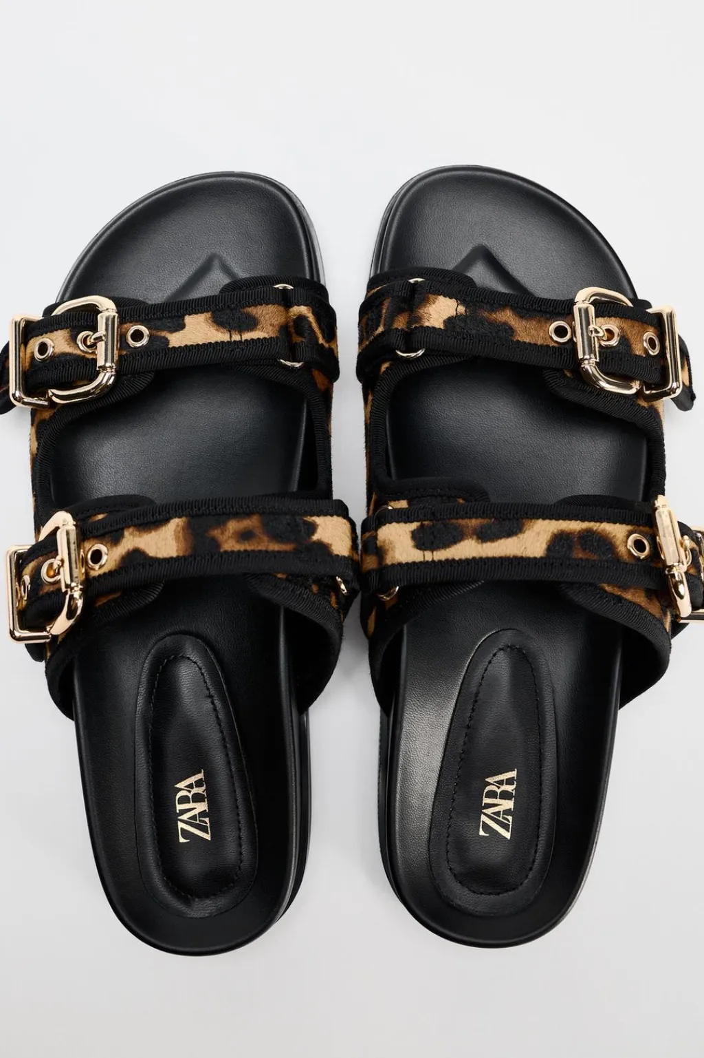 Clearance SANDALIA PLANA PIEL ESTAMPADO ANIMAL Mujer Zapatos