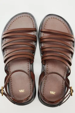 Discount SANDALIA PLANA PIEL TIRAS Mujer Zapatos