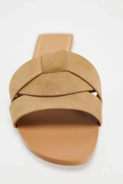 Discount SANDALIA PLANA SERRAJE CRUZADA Mujer Zapatos