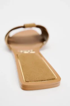 Discount SANDALIA PLANA SERRAJE CRUZADA Mujer Zapatos