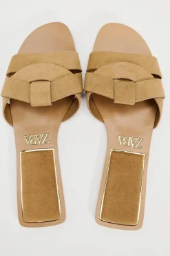 Discount SANDALIA PLANA SERRAJE CRUZADA Mujer Zapatos