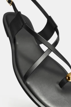 Discount SANDALIA PLANA TIRAS ADORNO METÁLICO Mujer Zapatos