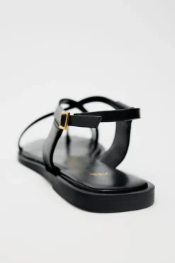 Discount SANDALIA PLANA TIRAS ADORNO METÁLICO Mujer Zapatos