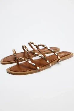 Fashion SANDALIA PLANA TRIPLE TIRA Mujer Zapatos