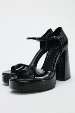 Hot SANDALIA PLATAFORMA EFECTO ACHAROLADO Mujer Zapatos