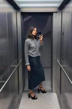 Best SANDALIA PLATAFORMA EFECTO TERCIOPELO Mujer Zapatos