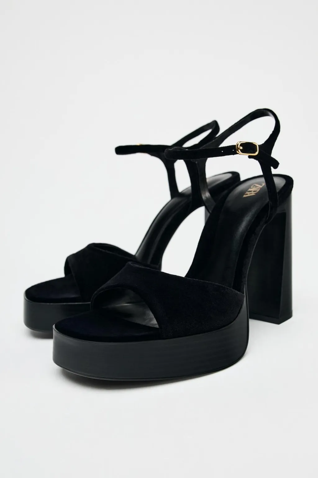 Best SANDALIA PLATAFORMA EFECTO TERCIOPELO Mujer Zapatos