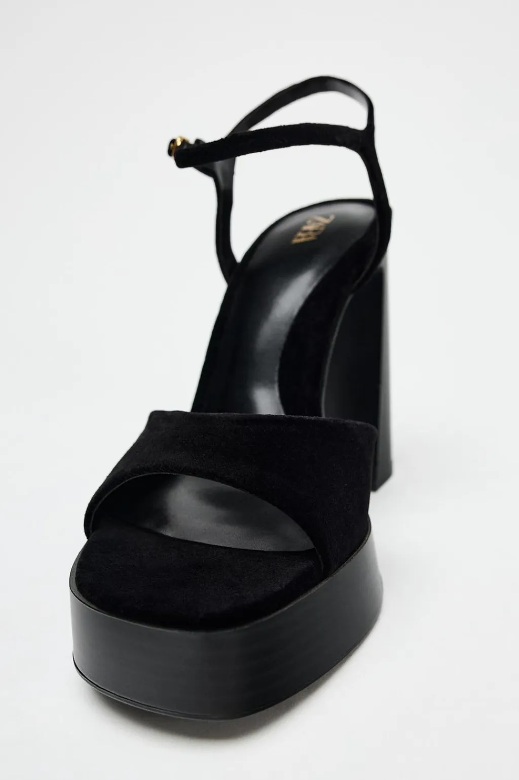 Best SANDALIA PLATAFORMA EFECTO TERCIOPELO Mujer Zapatos