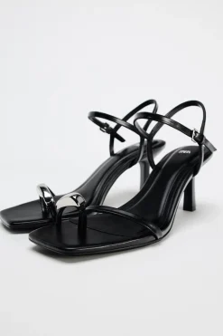 Online SANDALIA TACÓN ADORNO Mujer Zapatos