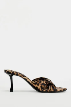 New SANDALIA TACÓN ESTAMPADO ANIMAL Mujer Zapatos