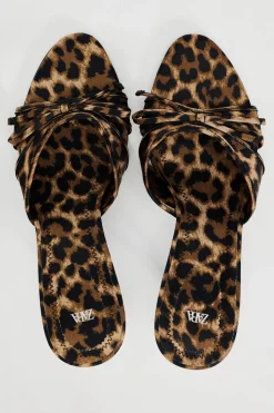 New SANDALIA TACÓN ESTAMPADO ANIMAL Mujer Zapatos