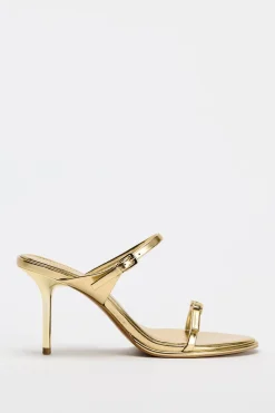 Best SANDALIA TACÓN HEBILLAS METALIZADA Mujer Zapatos