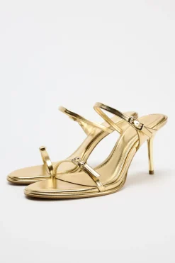 Best SANDALIA TACÓN HEBILLAS METALIZADA Mujer Zapatos