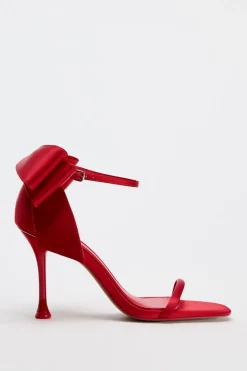 Fashion SANDALIA TACÓN LAZO SATINADO Mujer Zapatos